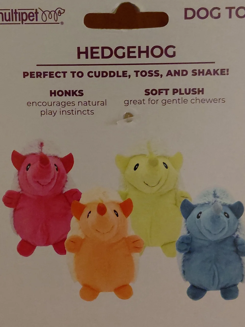 Multipet Squeeze Me I Honk Plush Dog Toy - Orange